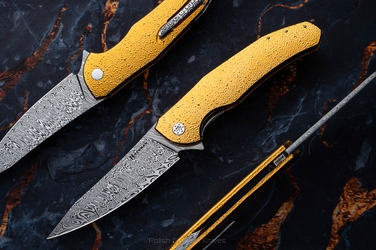 FOLDING KNIFE FOLDER ISHTAR #0865 DAMASTEEL OERLIKON HALF DRESS HERMAN KNIVES