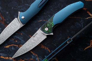 FOLDING KNIFE FOLDER ISHTAR #0846 DAMASTEEL HALF DRESS HERMAN KNIVES