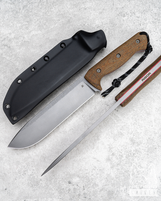 SURVIVAL KNIFE ODC 170 MICARTA G10 RED RIGOR AK