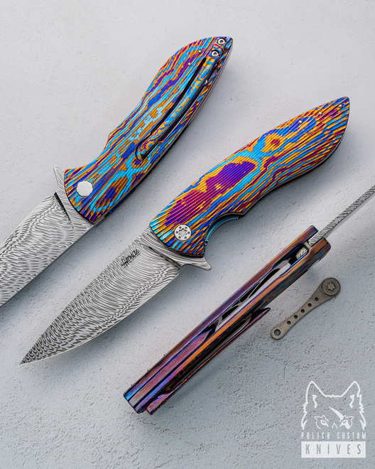 FOLDING KNIFE STING 17 TIMASCUS DAMASTEEL HERMAN