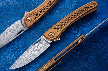 FOLDING KNIFE FOLDER MINOS #59 DAMASTEEL LESBAR KNIVES