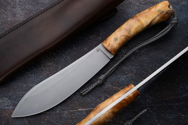 TACTICAL SURVIVAL KNIFE NESSMUK 10 3V STABILISED WOOD AK KNIVES