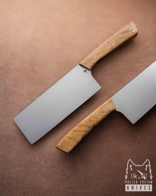 KITCHEN KNIFE NAKIRI 3 D2 HORNBEAM ATOMIC CRAFT