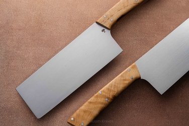 KITCHEN KNIFE NAKIRI 3 D2 HORNBEAM ATOMIC CRAFT