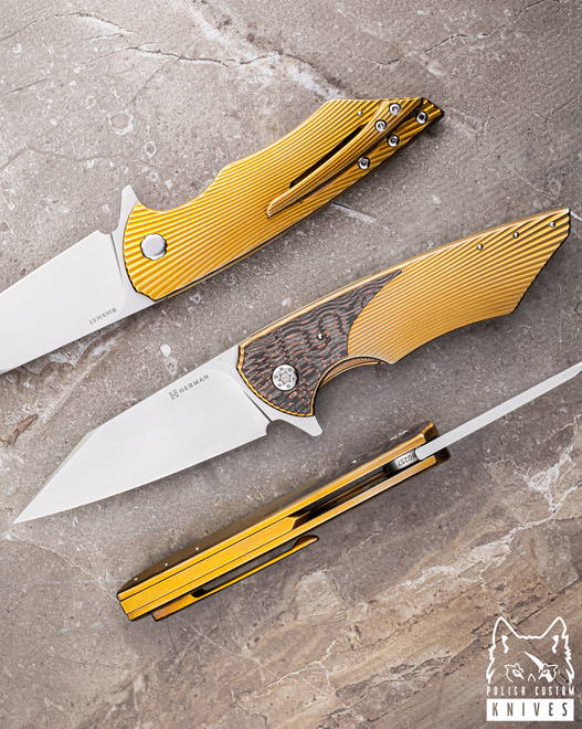 FOLDING KNIFE FOLDER VESPERTILIO #0257 MAGNACUT HERMAN KNIVES