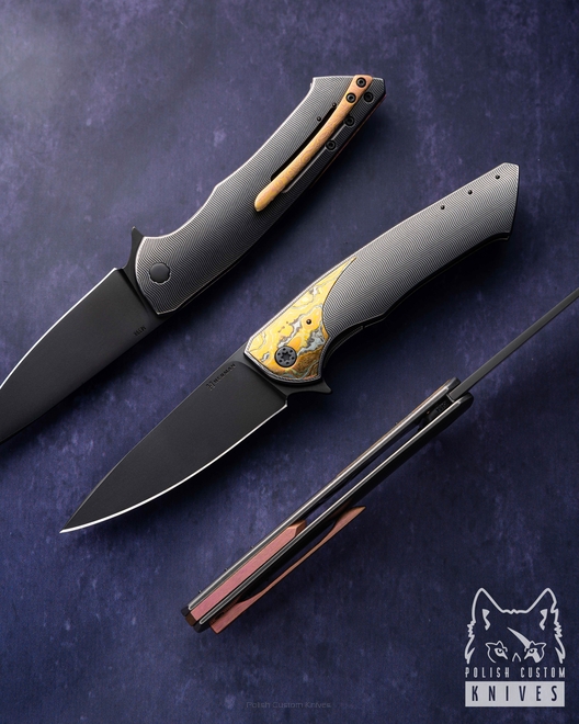 FOLDING KNIFE FOLDER SLIM #0464 M398 DLC HERMAN KNIVES