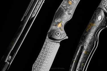 FOLDING KNIFE FOLDER MANTIS #1 OF 1 "SPIRIT OF THE WEST" ENGRAVED BY MT. CHIMWAI HERMAN KNIVES