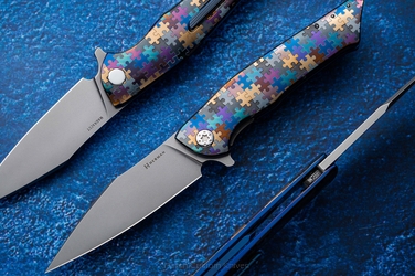FOLDING KNIFE FOLDER BEE #0204 MAGNACUT PUZZLE HERMAN KNIVES