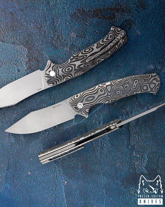 FOLDING KNIFE FOLDER MANTIS #0468 M398 NEBULA RIPPLE HERMAN KNIVES