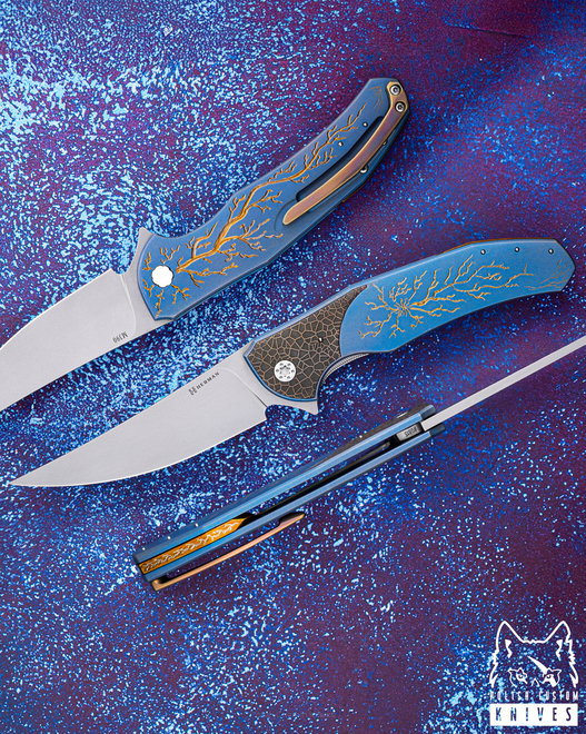 FOLDING KNIFE FOLDER ISHTAR #0815 M390 HERMAN KNIVES
