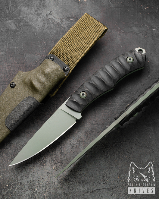 SURVIVAL HUNTING KNIFE POGWIZD HUNTER 15 MICARTA SIMON'S