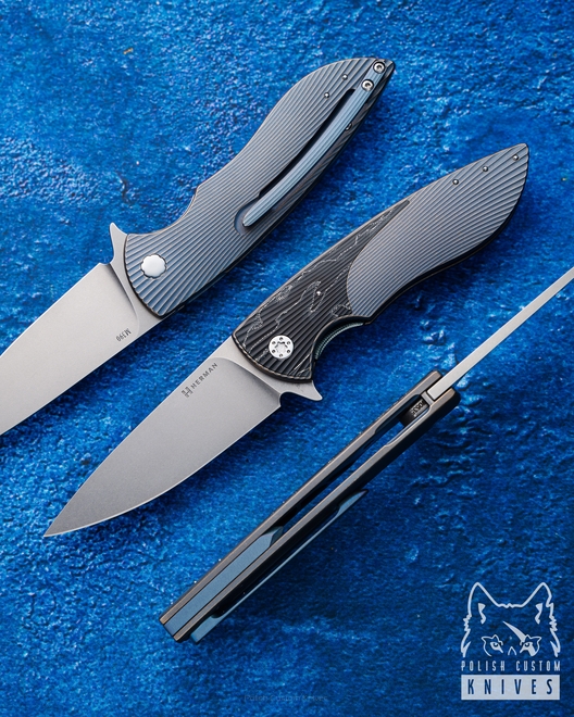FOLDING KNIFE FOLDER STING 535 M390 HERMAN KNIVES