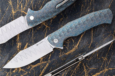 FOLDING KNIFE FOLDER MANTIS #0436 DAMASTEEL TESSERACT HALF DRESS ( C0019 )  HERMAN KNIVES