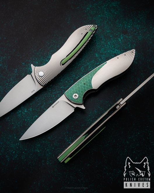 FOLDING KNIFE FOLDER STING #0911 M390 HERMAN KNIVES