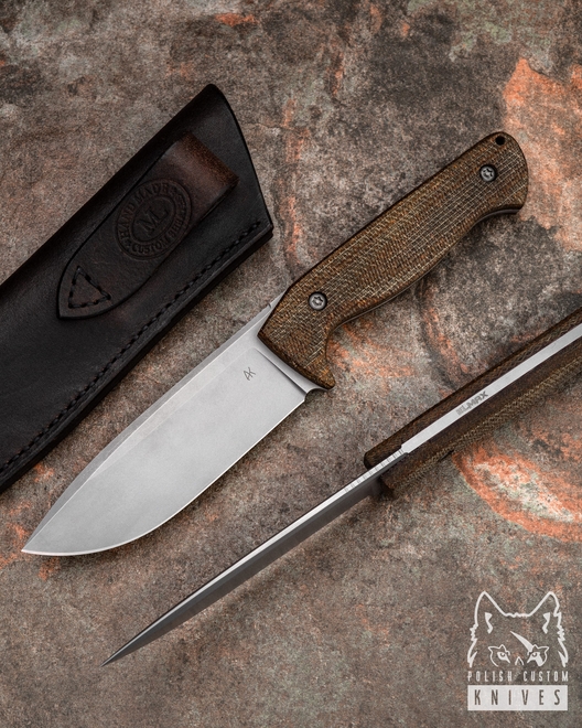 SURVIVAL KNIFE ODC 120 ELMAX LEATHER AK