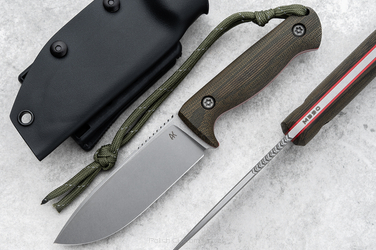 NECK EDC KNIFE M390 GREEN MICARTA AK