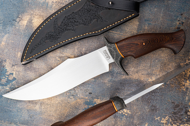 LARGE EXCLUSIVE COLLECTOR’S KNIFE ZURIEL 80CrV2 WENGE WROAN KNIVES