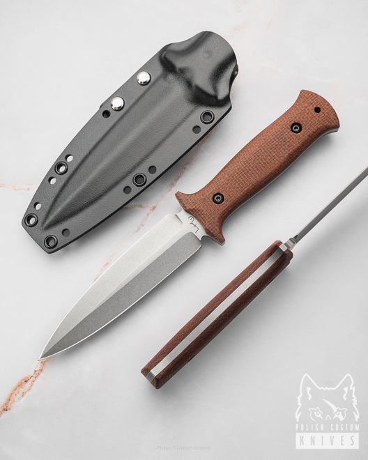 TACTICAL KNIFE DAGGER INQUIZITOR N690 MICARTA LKW