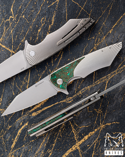 FOLDING KNIFE FOLDER VESPERTILIO #0246 M390 HERMAN KNIVES