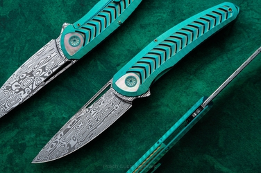 FOLDING KNIFE FOLDER CHEVRON #8 of 33 DAMASTEEL LESBAR KNIVES