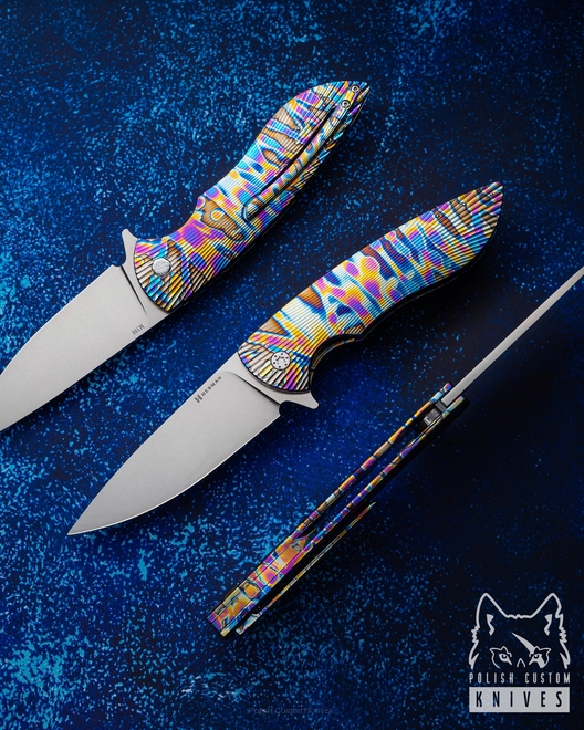 FOLDING KNIFE FOLDER BIG STING #0014 M398 HERMAN KNIVES