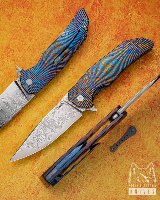 FOLDING KNIFE FOLDER DRAGONFLY 8 TIMASCUS GRIMAKO HERMAN