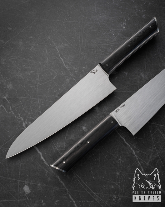 KITCHEN KNIFE CHEF 200 2 M390 CARBON FIBER PABIS