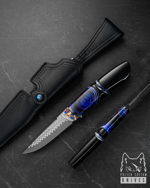 EXCLUSIVE HUNTING KNIFE HUNTER ODINS EYE 1 DAMACORE MOOSE KNIVES