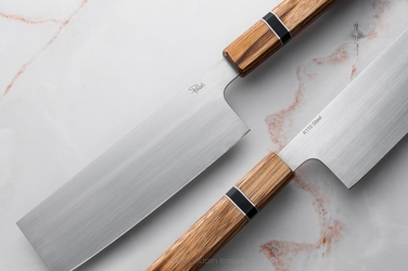 KITCHEN KNIFE NAKIRI 160 8  ZEBRANO NS G10 PABIŚ KNIVES