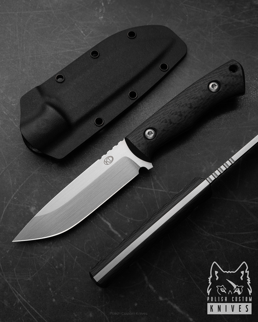 SURVIVAL TACTICAL KNIFE MARUDER ELMAX 1 CARBON FIBER KD KNIVES