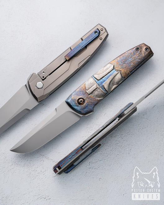 FOLDING KNIFE FOLDER DWARF MANDALORIAN 1 M390 JK PIMPED by MICHO