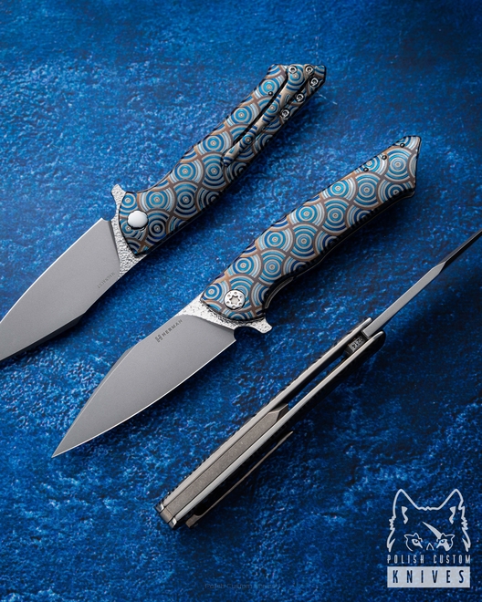 FOLDING KNIFE FOLDER BEE #0214 MAGNACUT CHRONO CIRCLE HERMAN KNIVES