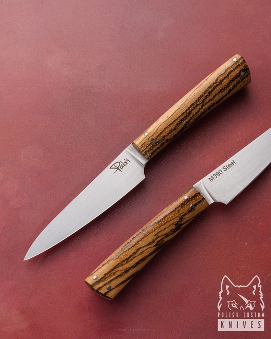 A SMALL PEELING KITCHEN KNIFE 80 9 M390 ZEBRANO PABIS