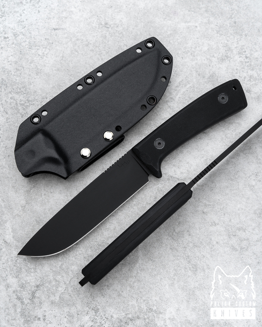 SURVIVAL KNIFE LKW OUTDOORER BLACK G10