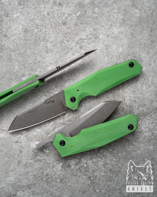 FOLDING KNIFE WORM 2 GREEN G10 LKW 