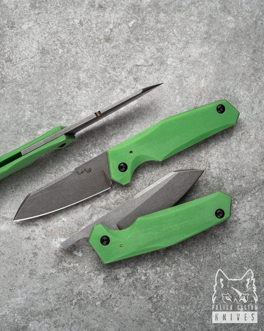 FOLDING KNIFE WORM 2 GREEN G10 LKW 