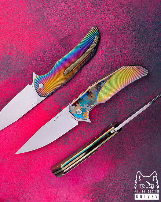 FOLDING KNIFE FOLDER DRAGONFLY #0404 M390 OERLIKON HERMAN KNIVES