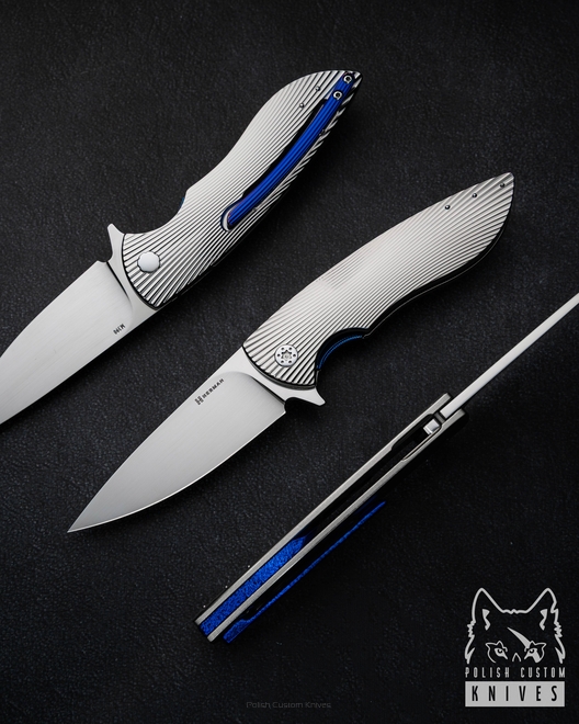 FOLDING KNIFE FOLDER STING #0879 M390 HERMAN KNIVES