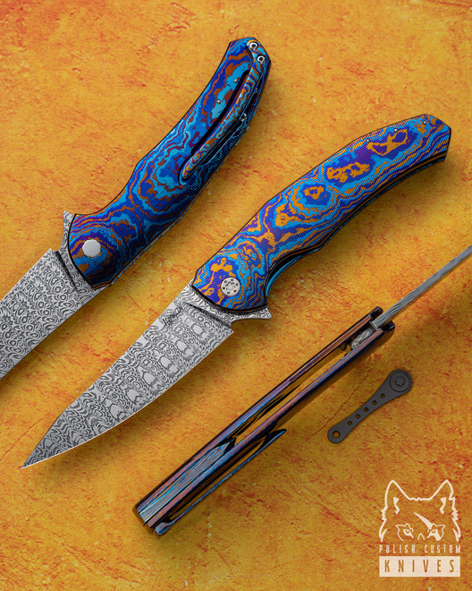 FOLDING KNIFE FOLDER ISHTAR 4 TIMASCUS DAMASTEEL HERMAN