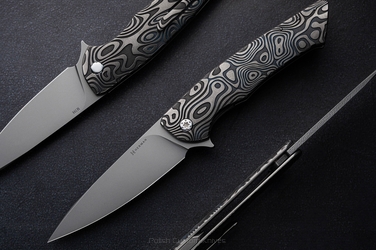 FOLDING KNIFE FOLDER SLIM #0611 M398 NEBULA RIPPLE HERMAN KNIVES