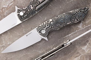 FOLDING KNIFE FOLDER STING #0830 MAGNACUT NEBULA RIPPLE HERMAN KNIVES