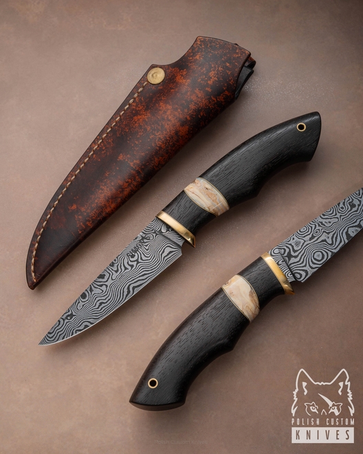 HUNTING EXCLUSIVE KNIFE EXCLUSIVE AUTUMN WIND 24 DAMASCUS SIMON'S KNIVES