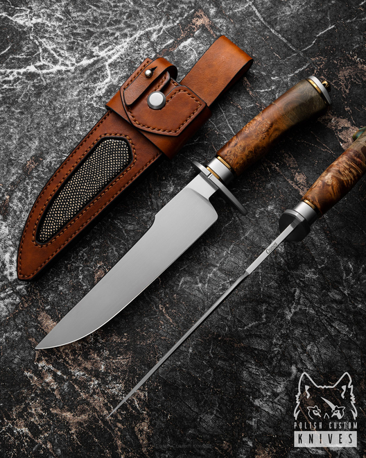 LARGE TACTICAL HUNTING KNIFE BOWIE GLYKONOS I ELMAX CRONOS