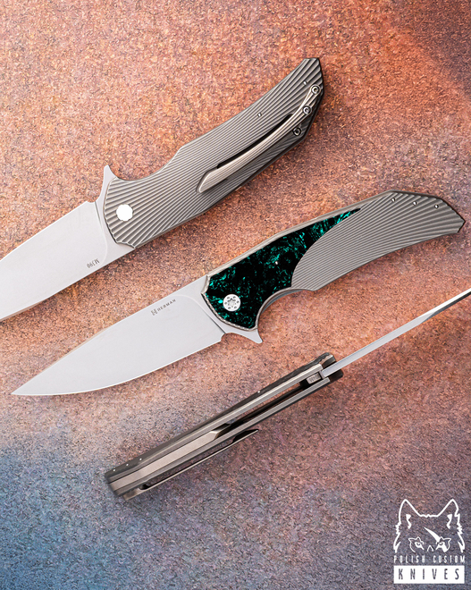FOLDING KNIFE FOLDER DRAGONFLY #0486 M390 HERMAN KNIVES