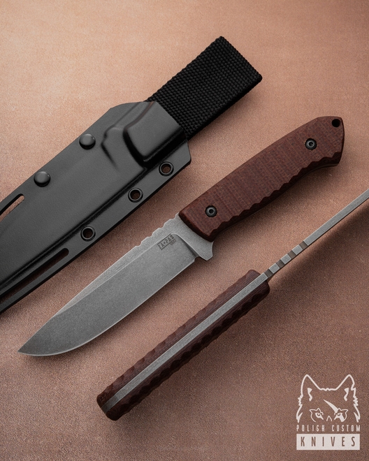 SURVIVAL BUSHCRAFT KNIFE ULTRA OUTDOOR 8 NMV MICARTA STONEWASH ZAPAS KNIVES
