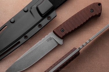 SURVIVAL BUSHCRAFT KNIFE ULTRA OUTDOOR 8 NMV MICARTA STONEWASH ZAPAS KNIVES