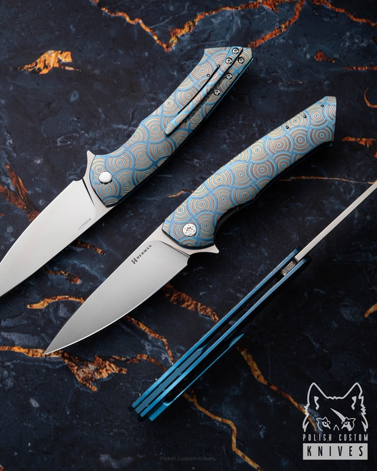 FOLDING KNIFE FOLDER SLIM #0563 MAGNACUT CHRONO CIRCLE HERMAN KNIVES