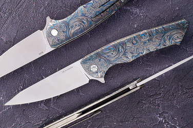 FOLDING KNIFE FOLDER SLIM #0653 M390 ETERNAL GARDEN HERMAN KNIVES