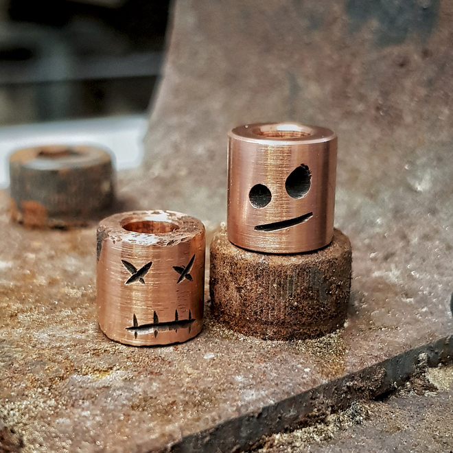 WTFbead - Set of two beads 2xCopper 229