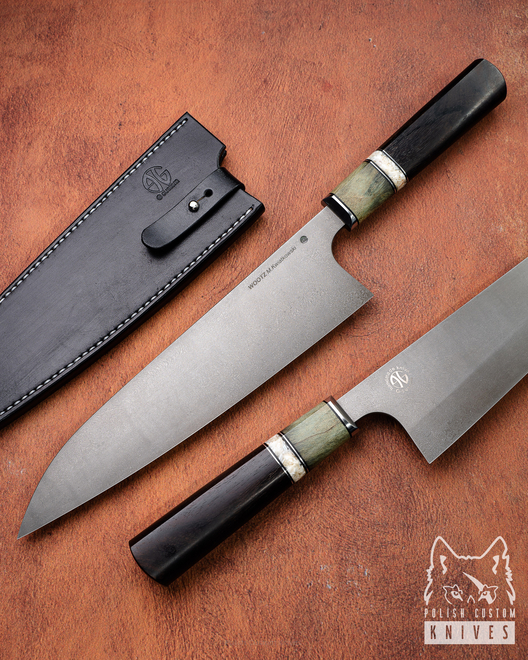 KITCHEN KNIFE FORGED GYUTO WOOTZ 2 G-CUSTOM